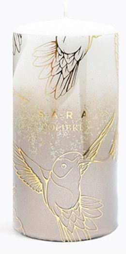 Świeca SARA Walec duży 7xh17,5cm parafinowa szampan