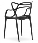 Krzesło plastikowe nowoczesne SIMON ART BLACK