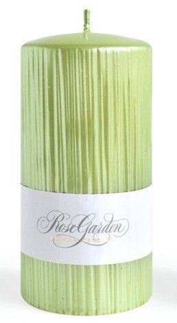 Świeca ROSE GARDEN walec duży 7xh17,5cm parafinowa zielona