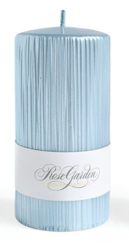 Świeca ROSE GARDEN walec mały 7x10cm parafinowa błękitna