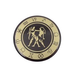 Bliźnięta - znak zodiaku - magnes. Śr. 6cm; metal emaliowany - BLI