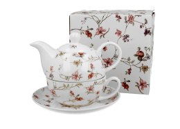 Tea for One porcelanowy / Filiżanka z dzbankiem i spodkiem SAFA