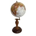 Elegancki Globus ozdobny na drewnianej podstawie - World GLB-0096B