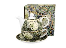 Tea for One porcelanowy / Filiżanka z dzbankiem i spodkiem PIMPERNEL inspired by William Morris