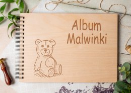 Album drewniany dziecięcy grawer,22x30cm poziom DK2