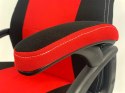 Ergonomiczne krzesło biurowe Carrera L, czerwone tapicerowane