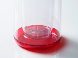 Pojemnik termiczny na butelkę wina czerwony