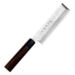 Hideo Kitaoka Shirogami Satin Damascus Nóż Usuba 16,5cm Mistrz Hideo Kitaoka