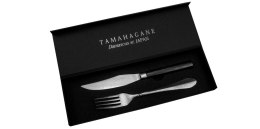 Tamahagane Micarta Zestaw Nóż + widelec do steków Tamahagane