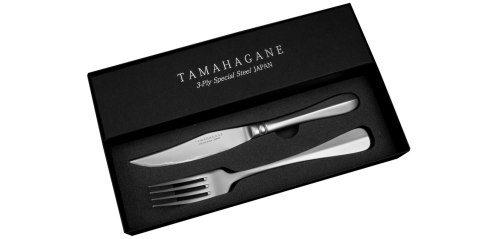 Tamahagane Zestaw 4 noże + 4 widelce do steków Tamahagane