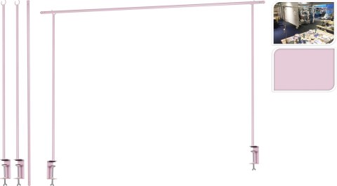 Metalowy Różowy Ozdobny Kijek 35-250cm